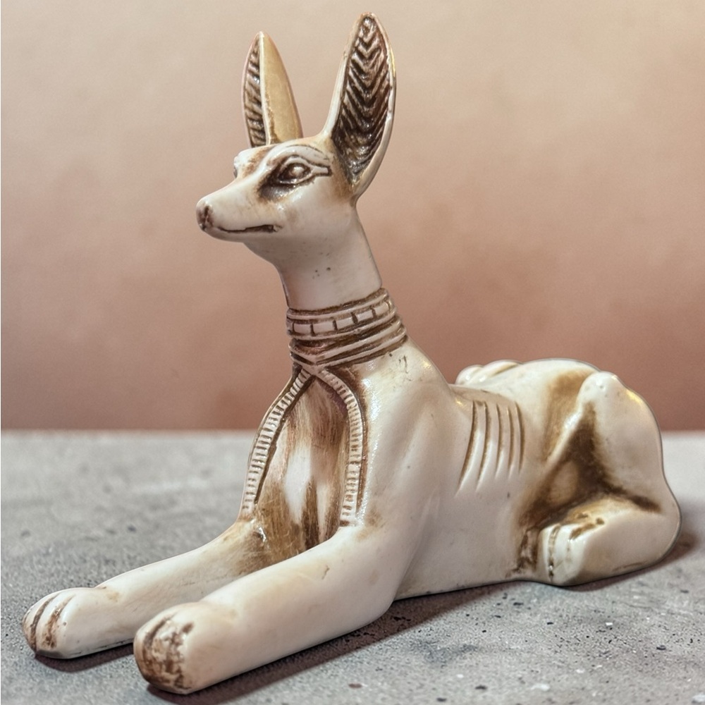 Anubis Egyptian God of Afterlife Stone Sculpture. New.